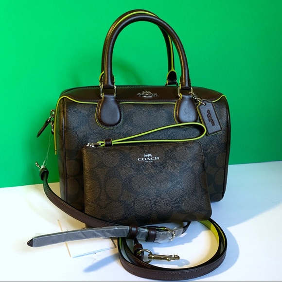 Coach Mini Bennett Leather Satchel / Wristlet Set - Picture 7 of 8